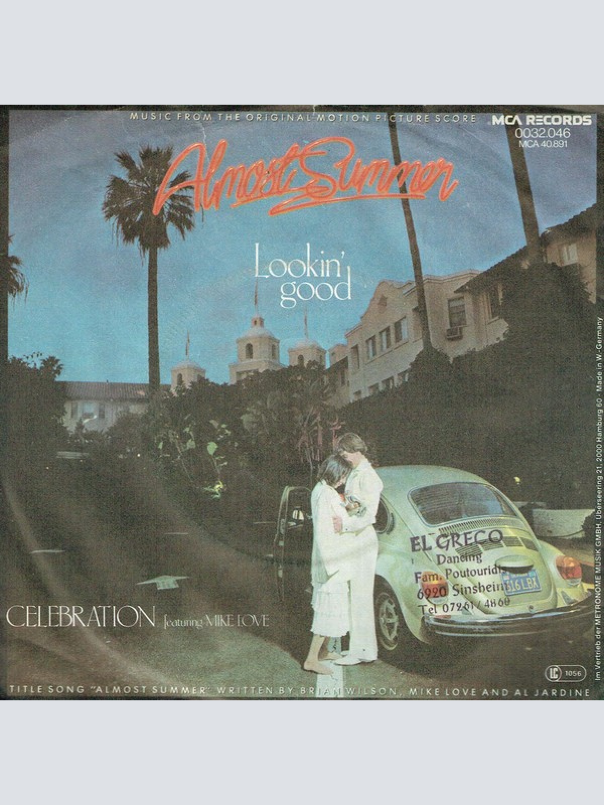 7", Single Celebration Featuring Mike Love - Almost Summer / Lookin' Good