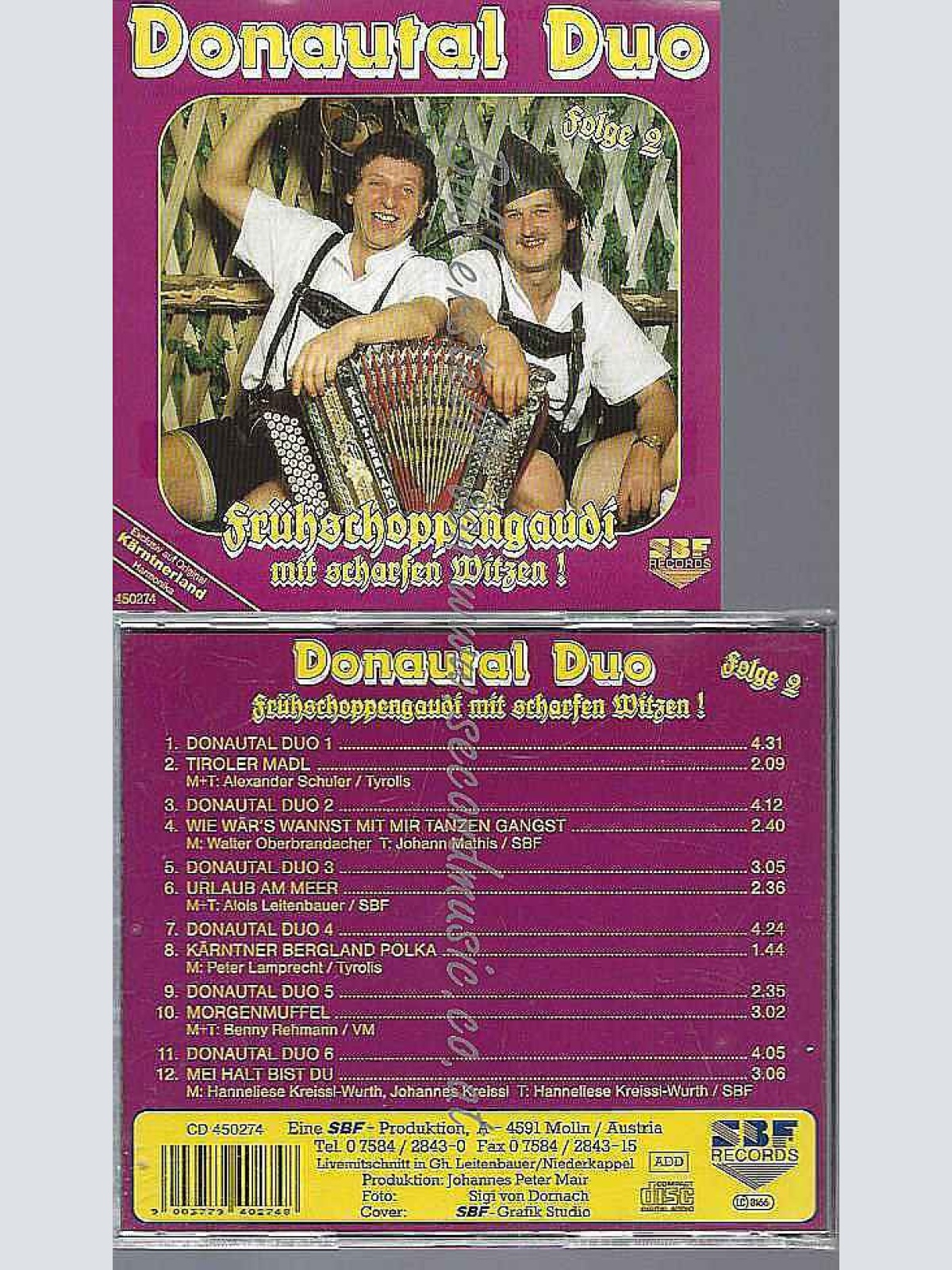 CD-- Sonautal Duo --Frühschoppengaudi -Folge 2