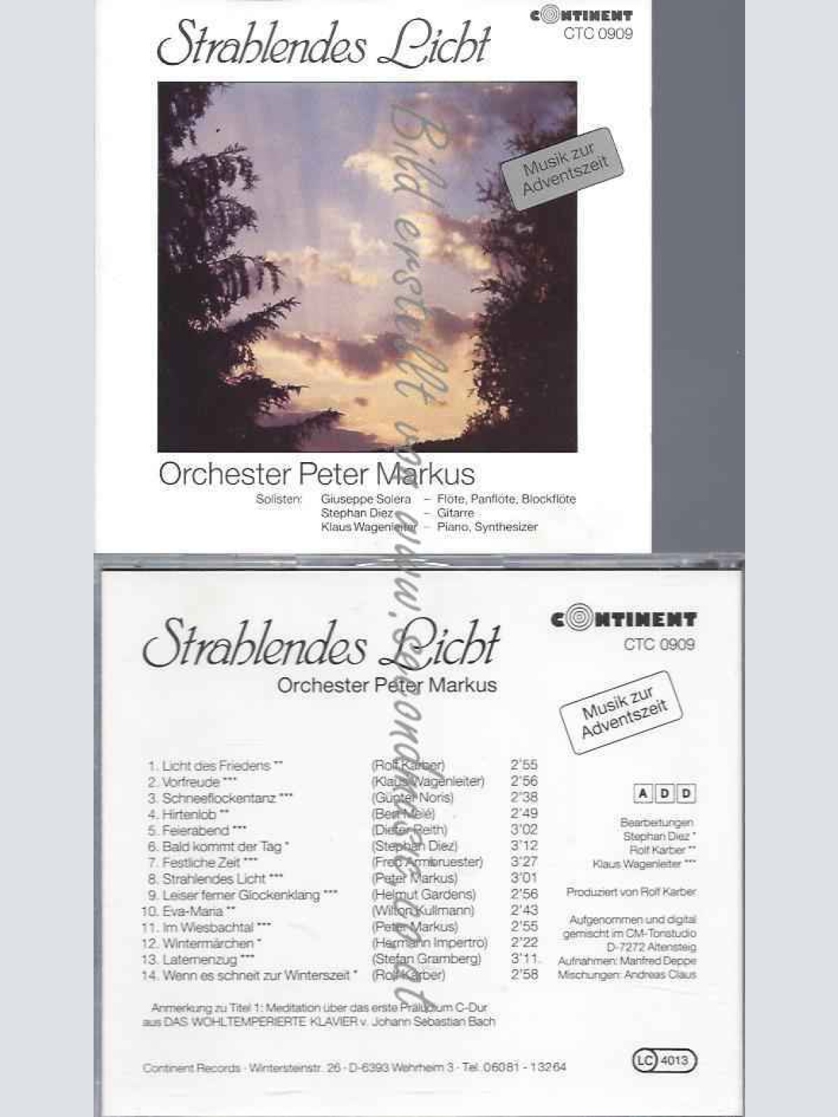 CD--Strahlendes Licht  Orchester Peter Markus
