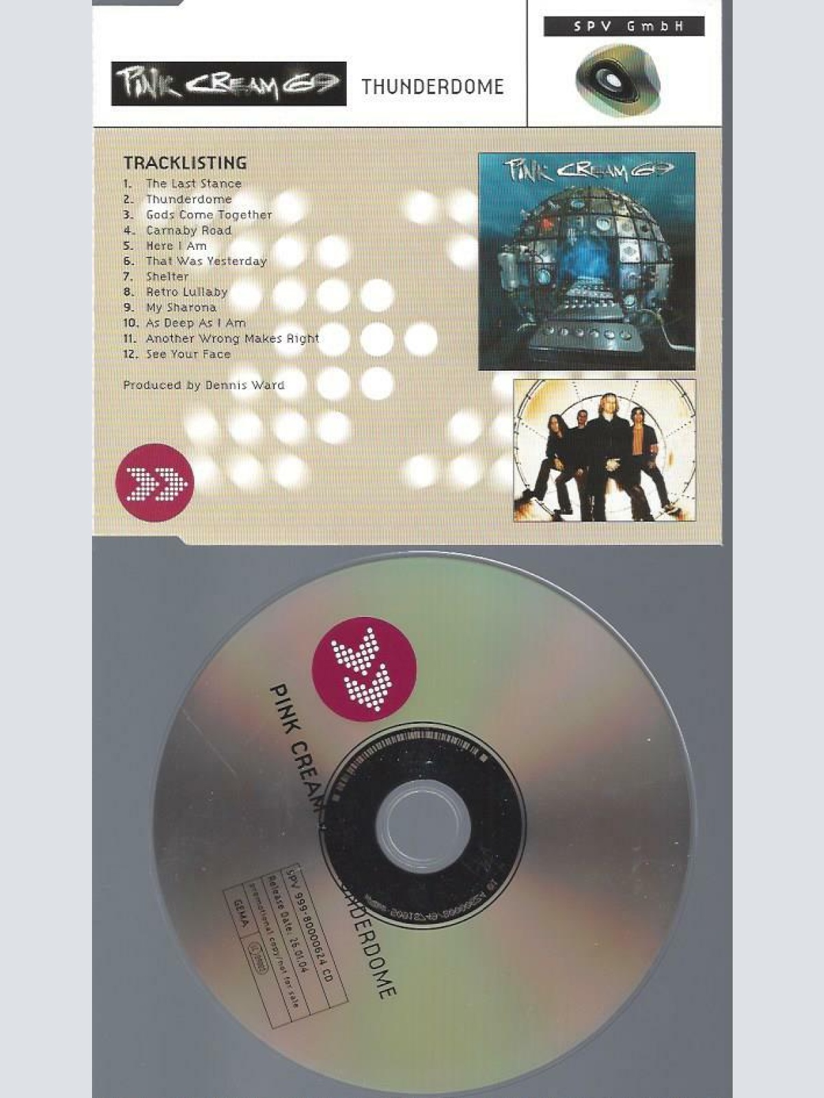 CD --Pink Cream 69  Thunderdome  // Promo