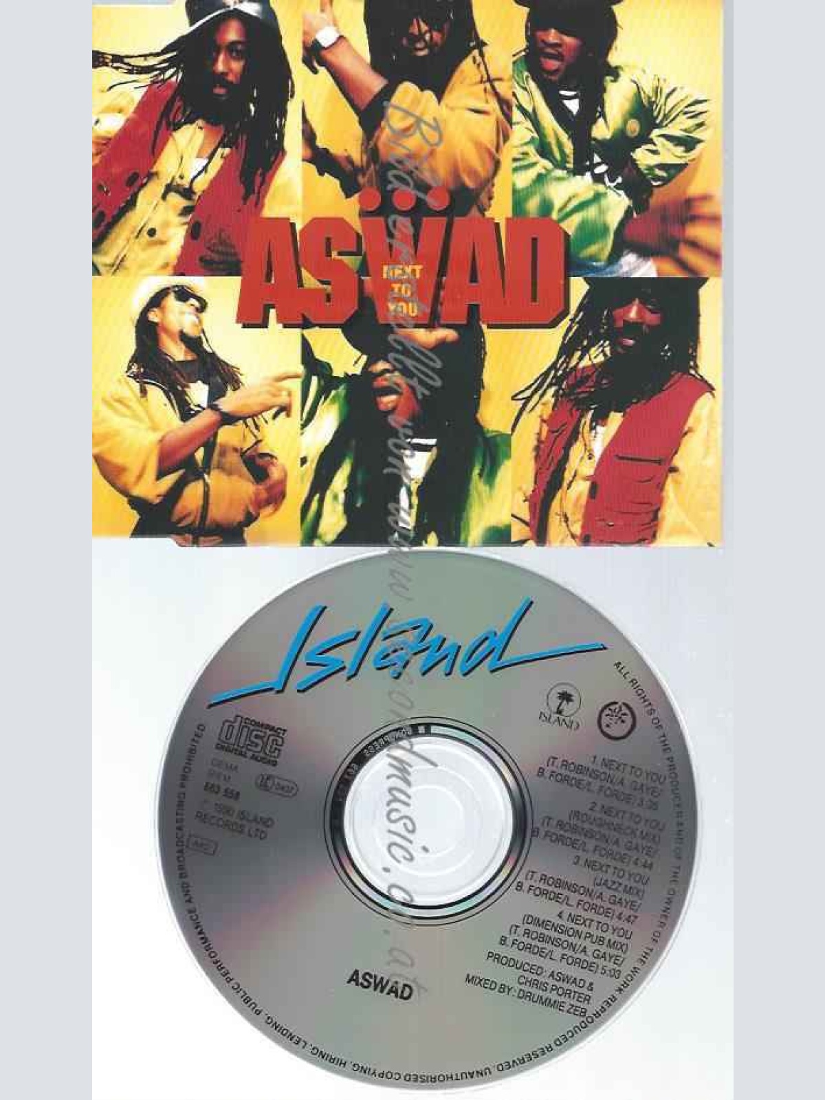 CD--ASWAD--NEXT TO YOU (4 VERSIONS, 1990)