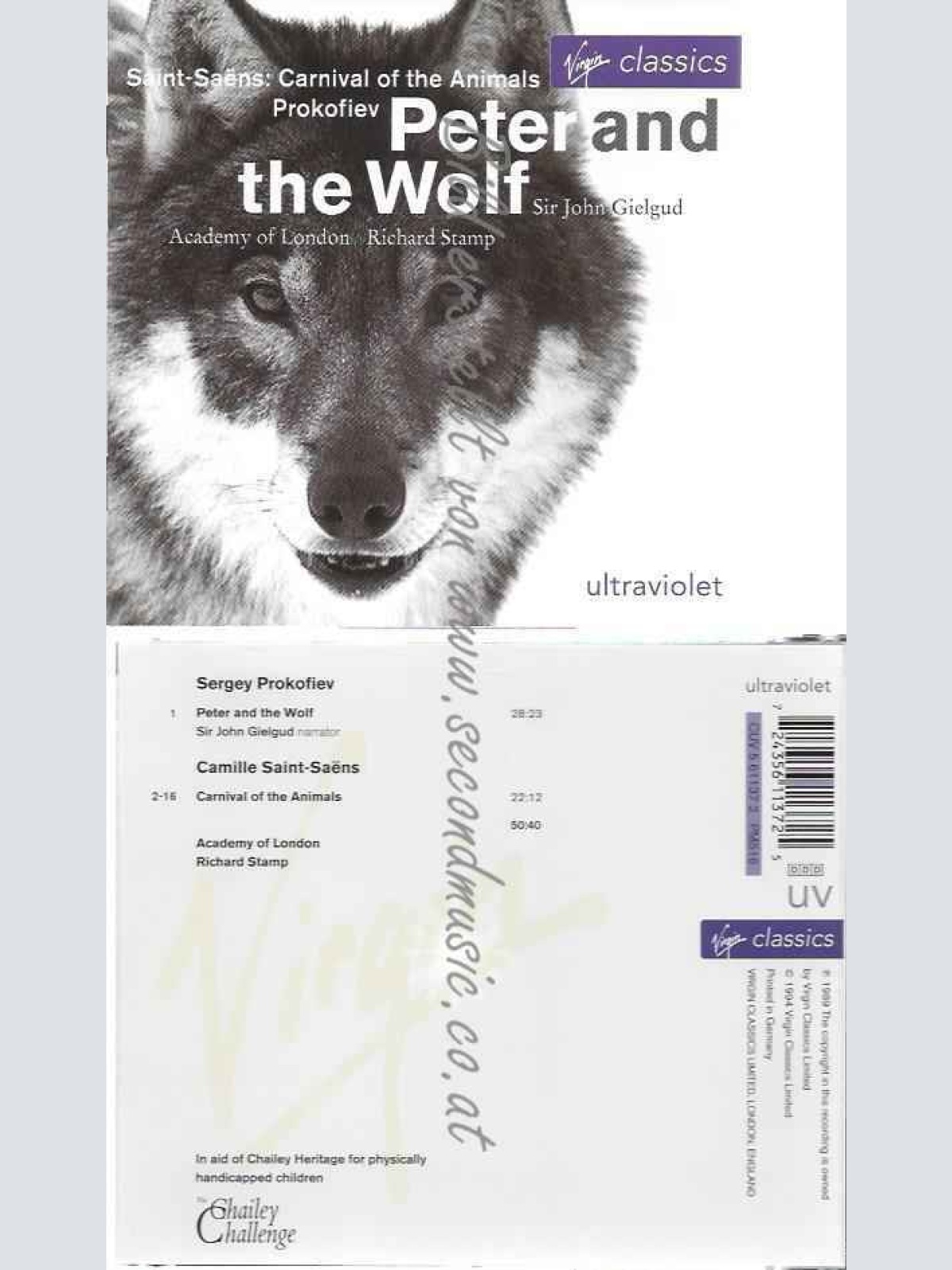 CD--ARNEVAL D.TIERE/ GIELGUD, STAMP, ET AL.--PETER &D.WOLF