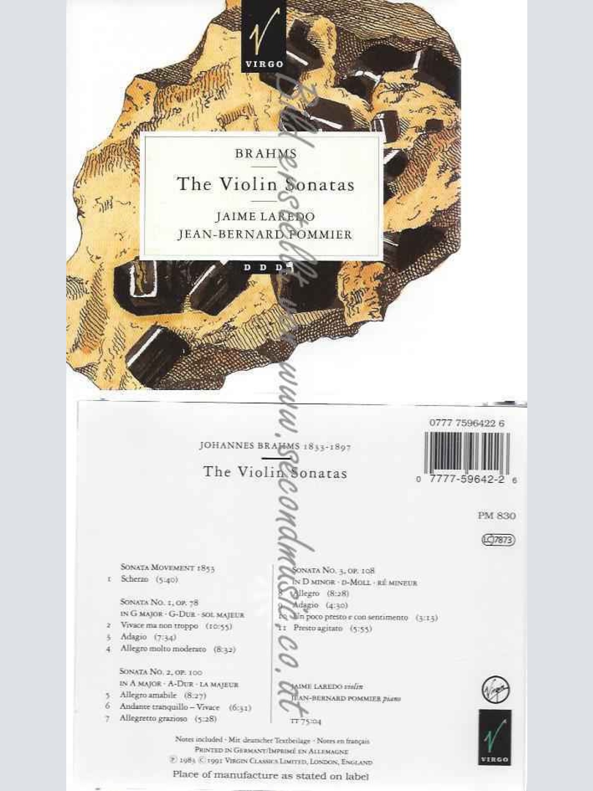 CD--LAREDO, POMMIER, ET AL.--VIOLINSONATEN 1-3 (GA)