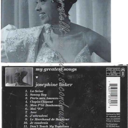 CD--JOSEPHINE BAKER--MY GREATEST SONGS (12 TRACKS)