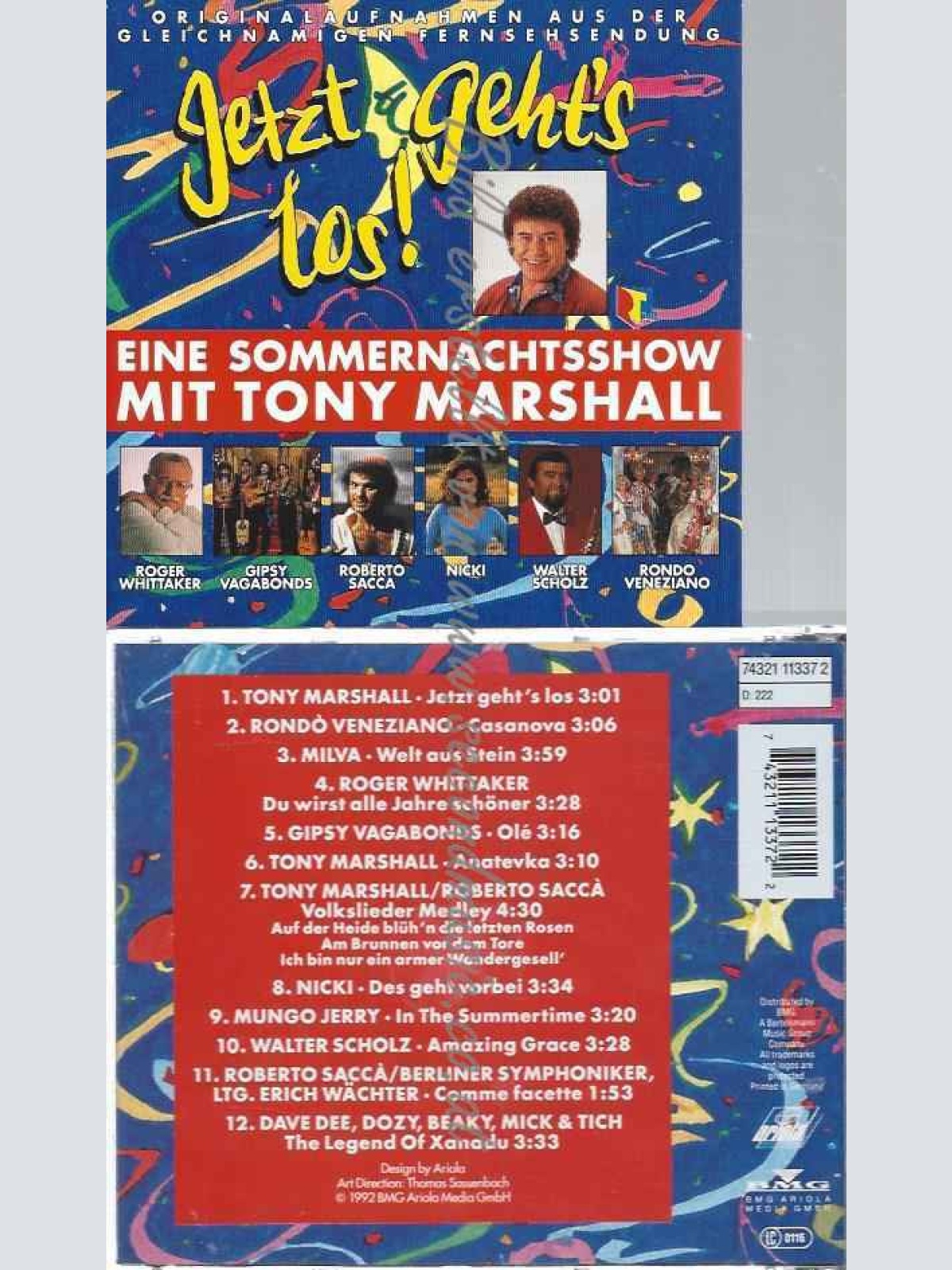 CD--TONY MARSHALL--JETZT GEHT'S LOS!-EINE SOMMERNACHTSSHOW MIT   RTL)