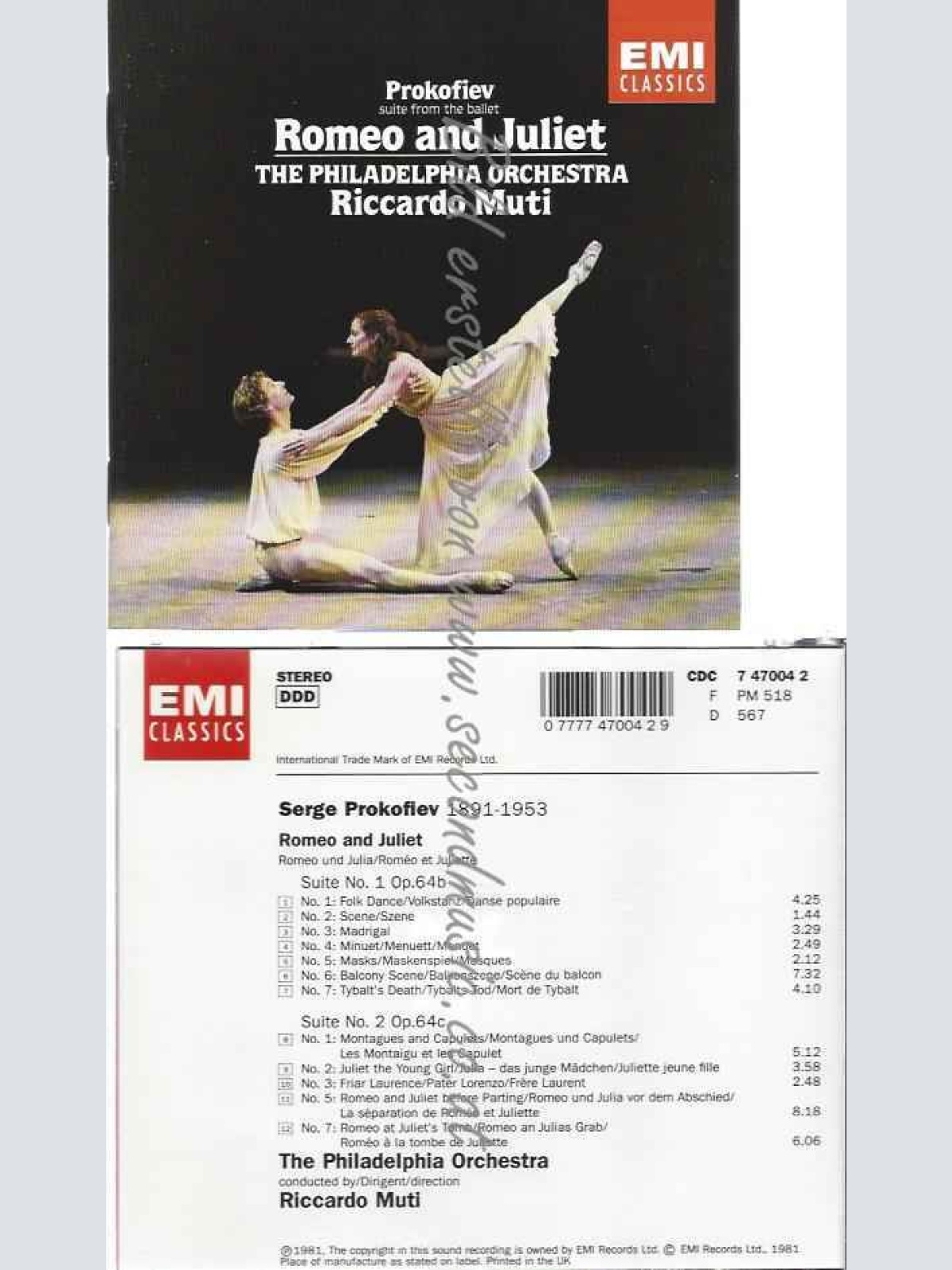 CD--MUTI, PDO, ET AL.--ROMEO UND JULIA-SUITEN 1+2