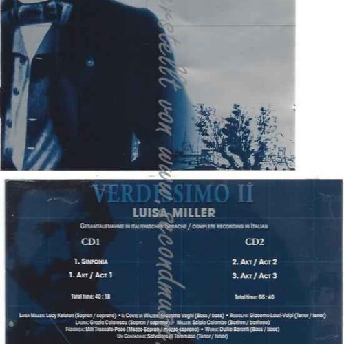 CD--Verdissimo 2 : Luisa MillerOrchestra Sinfonica e Coro di Romana della Rai