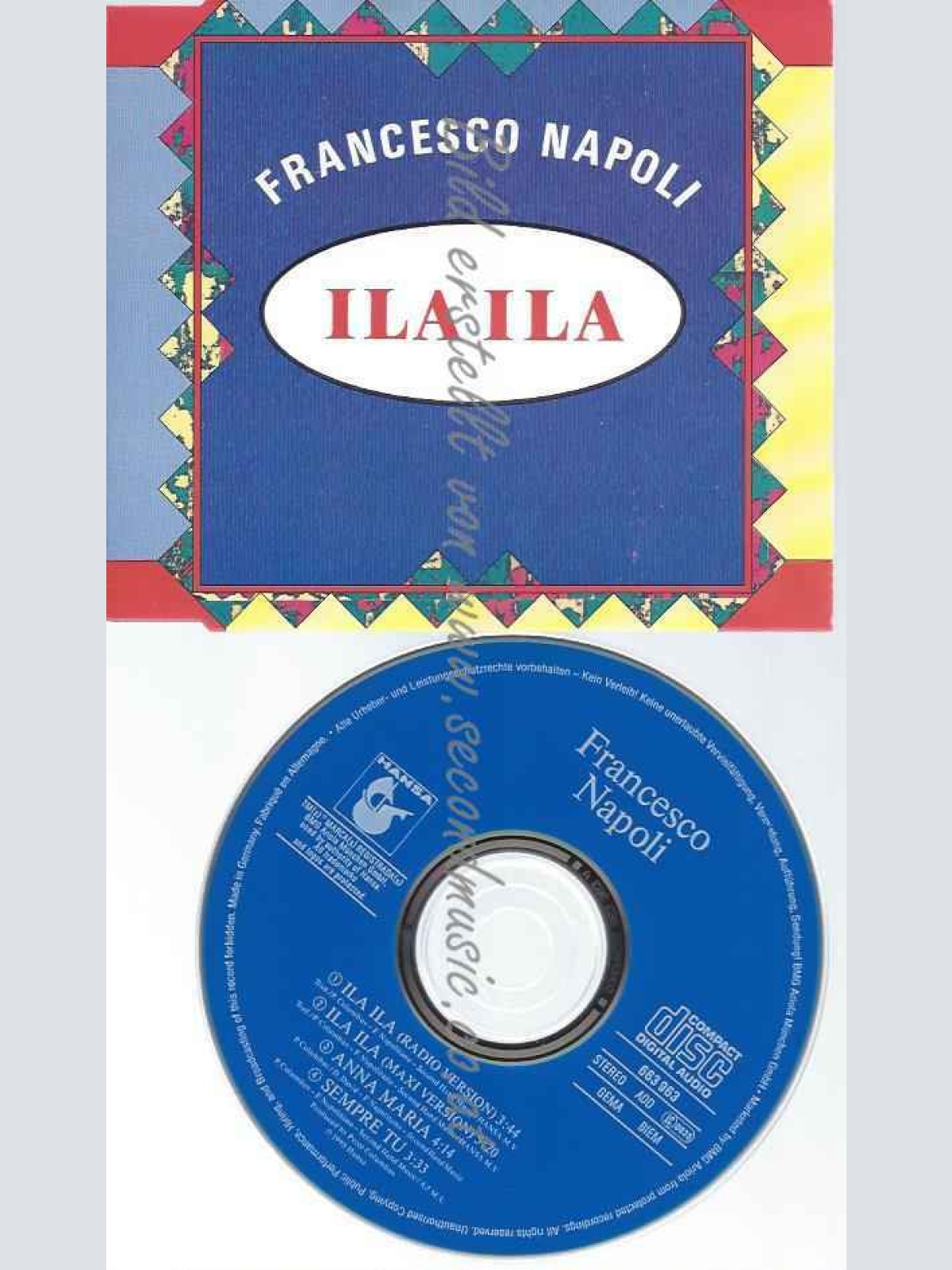 CD--FRANCESCO NAPOLI--ILA ILA (MAXI VERSION, 1990)