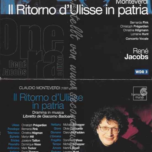 CD--JACOBS, FINK, ET AL.--IL RITORNO D'ULISSE IN PATRIA