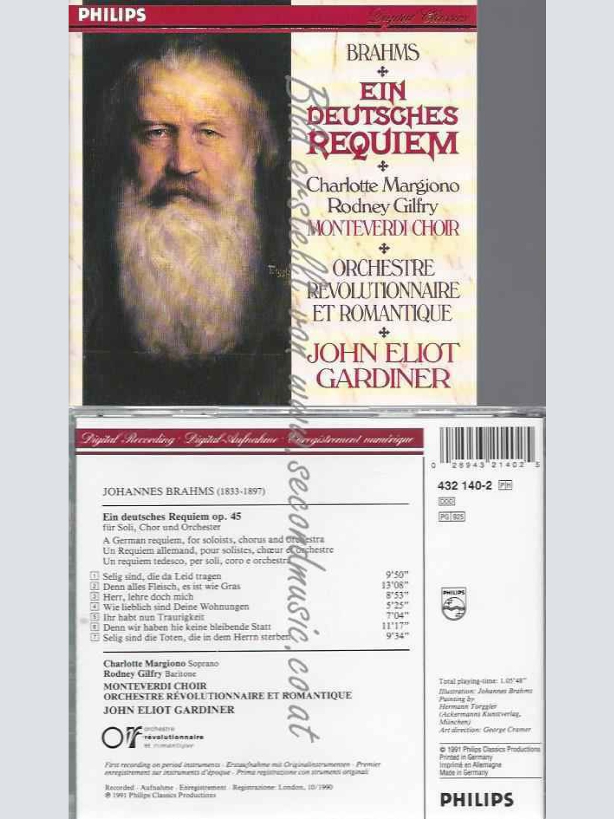 CD--CHARLOTTE MARGIONO, RODNEY GILFRY, ET AL.--EIN DEUTSCHES REQUIEM