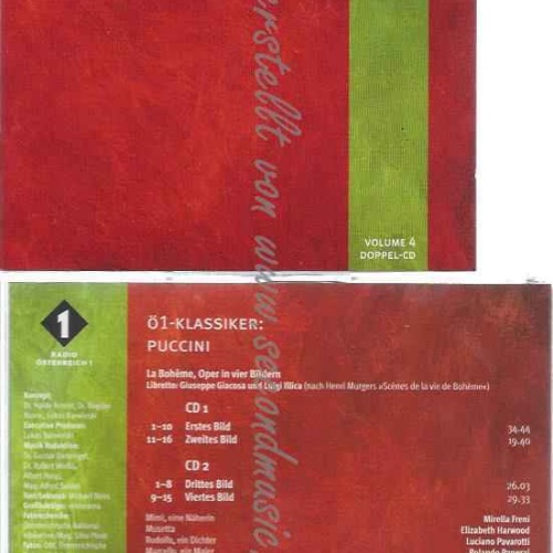 CD--DIVERSE KLASSIK--OE1-KLASSIKER 4: PUCCINI, LA BOHÈME