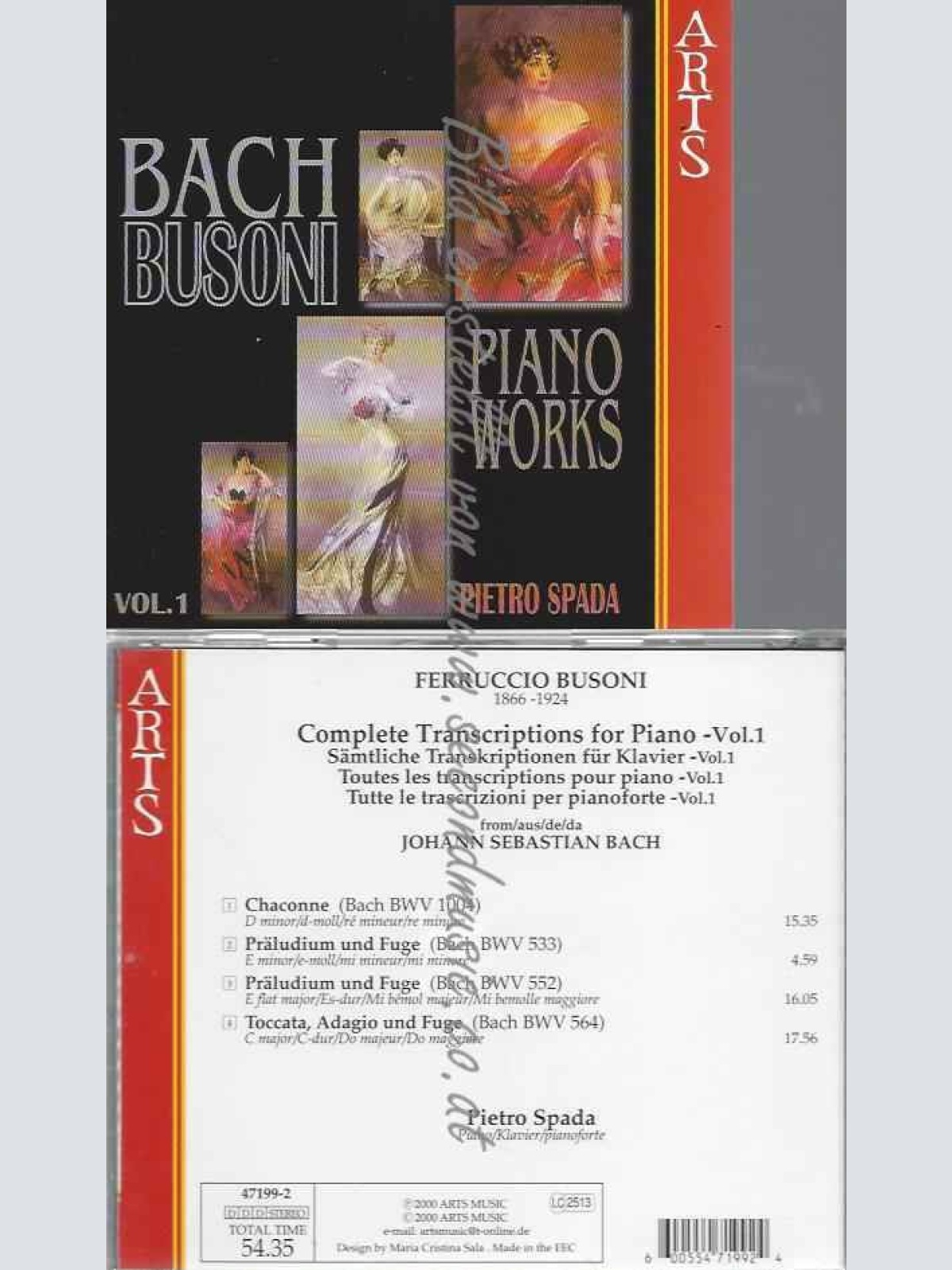 CD--SPADA,PIETRO UND BUSONI,FERRUCCIO--KLAVIERTRANSKRIPTIONEN BACH V1