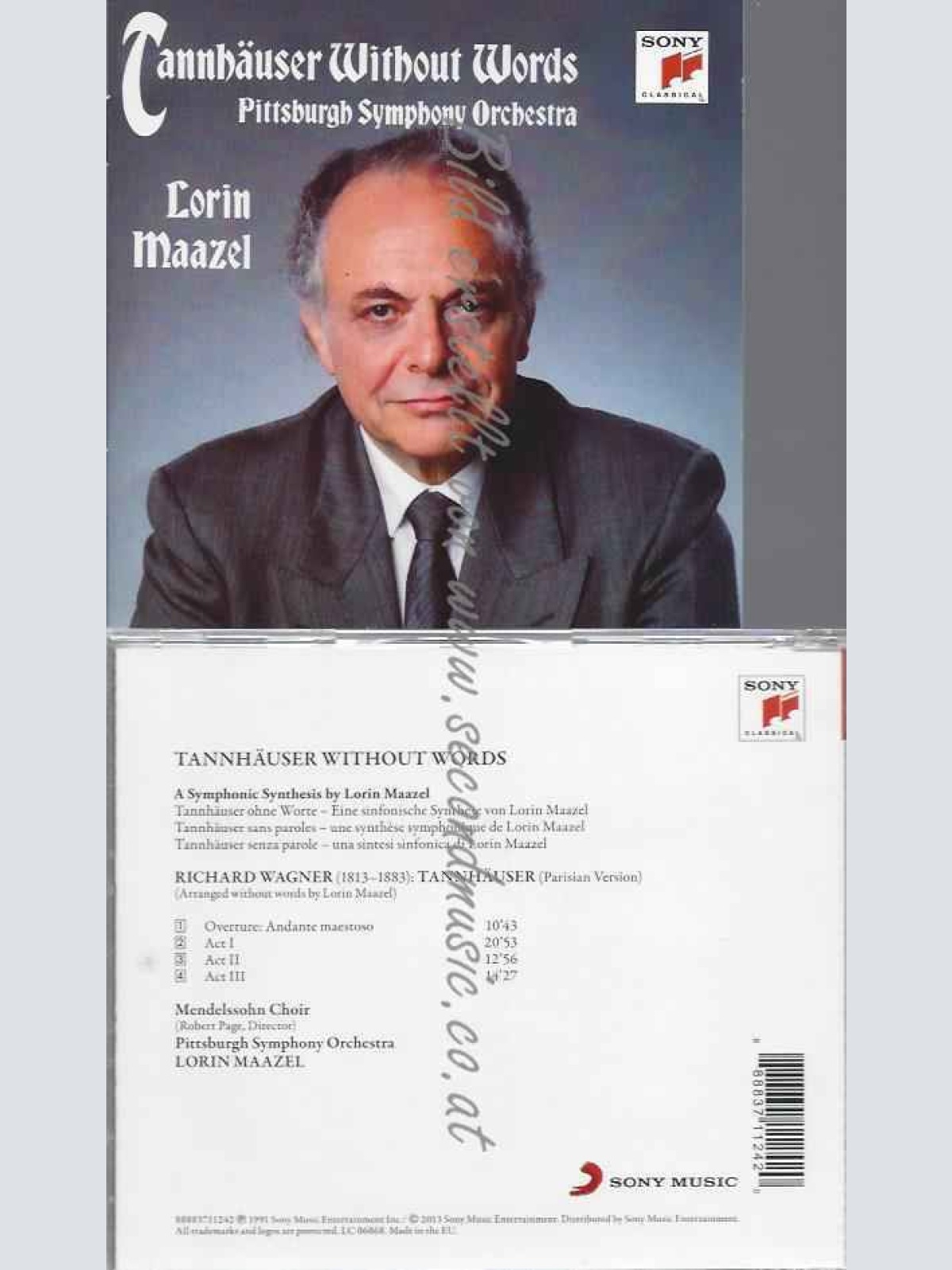 CD--MAAZEL,LORIN UND WAGNER,RICHARD--TANNHÄUSER WITHOUT WORDS