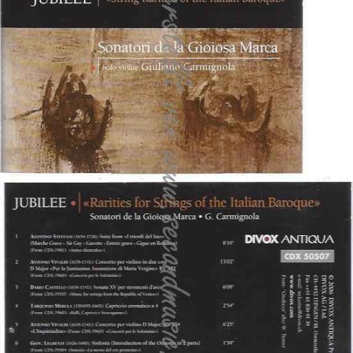 CD--  SONATORI DE LA GIOIOSA MARCA, RARITÄTEN ITAL. BAROCK
