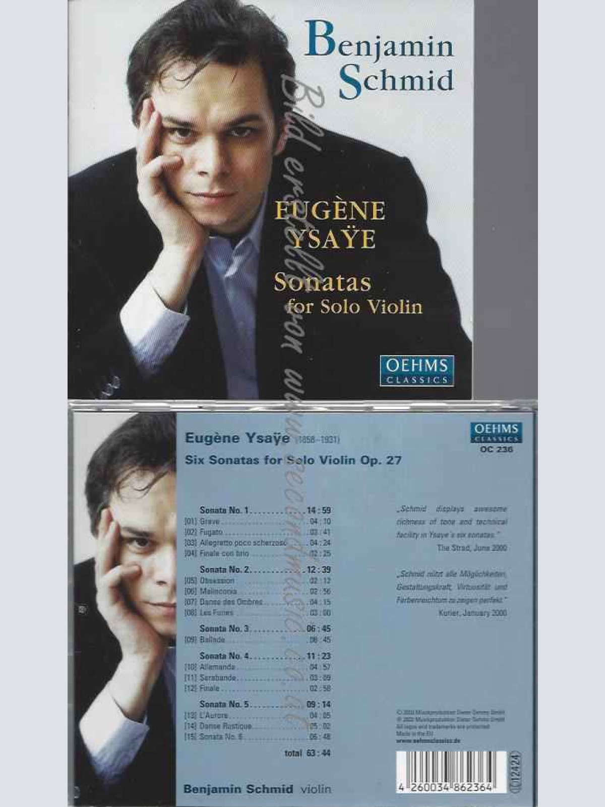 CD--Sonatas for Solo Violin Op.27  //  Schmid,Benjamin