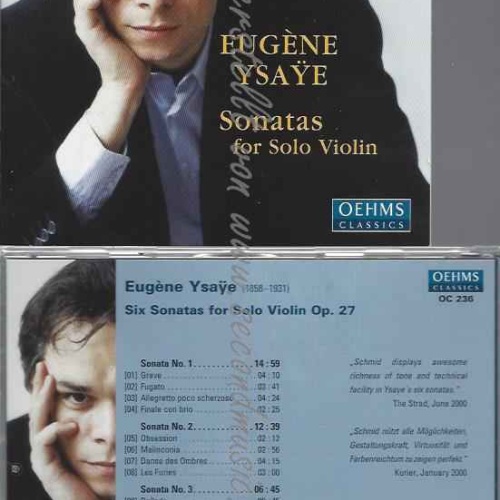 CD--Sonatas for Solo Violin Op.27  //  Schmid,Benjamin