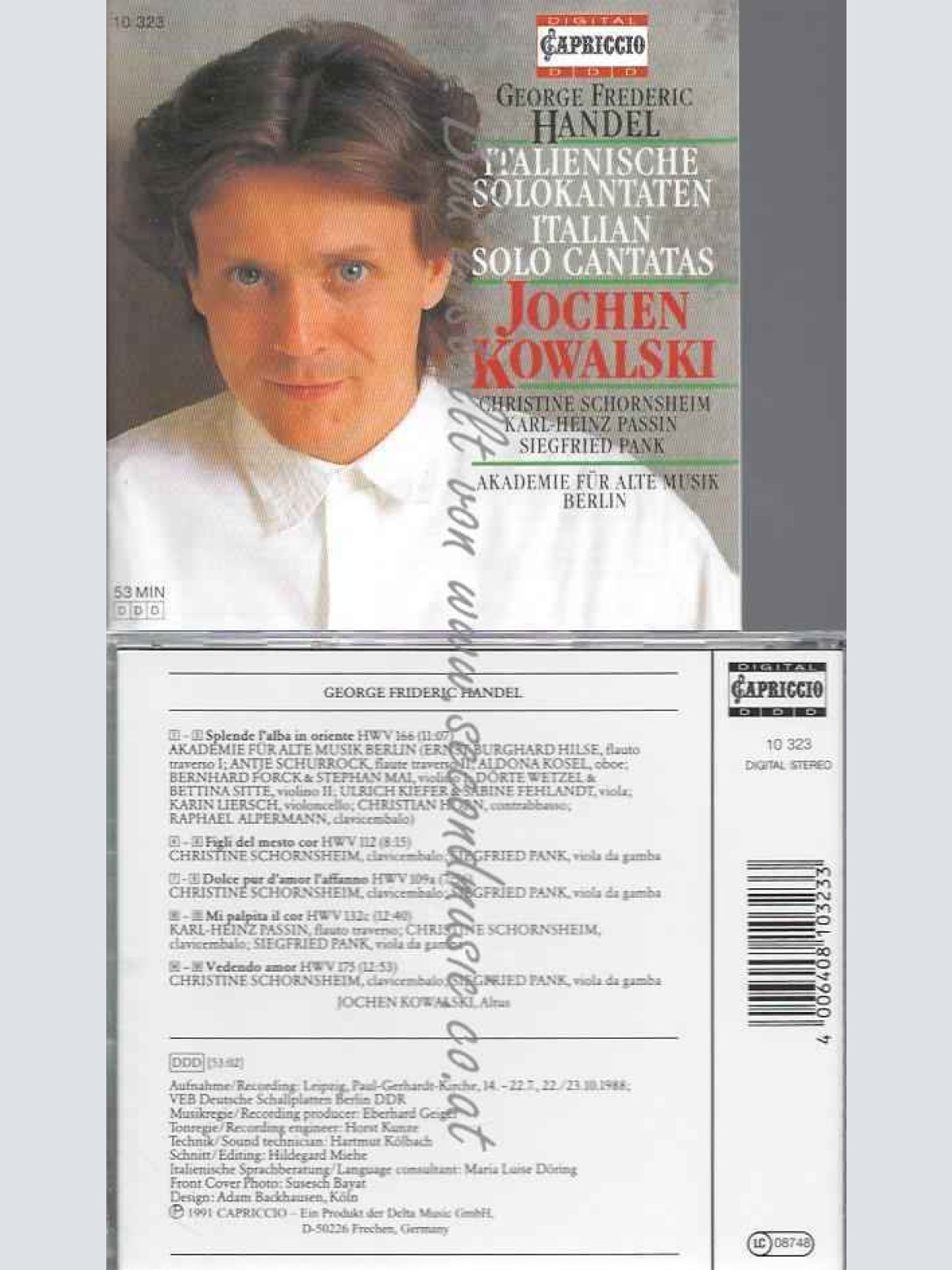 CD--JOCHEN KOWALSKI, GEORG FRIEDRICH HÄNDEL,  -HÄNDEL: ITALIENISCHE SOLOKANTATEN