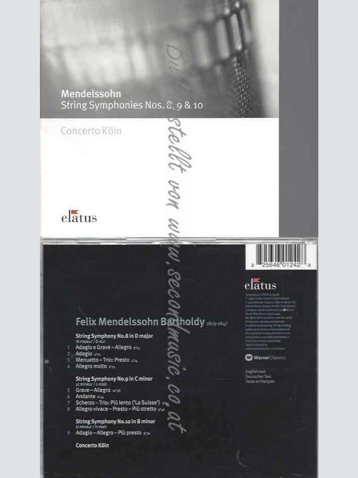 CD--CONCERTO KÖLN  -STREICHERSINFONIEN 8,9,10