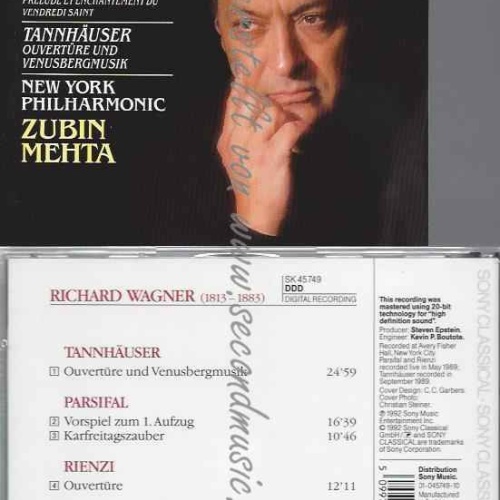 CD--MEHTA,ZUBIN UND WAGNER,RICHARD--ORCHESTERMUSIK
