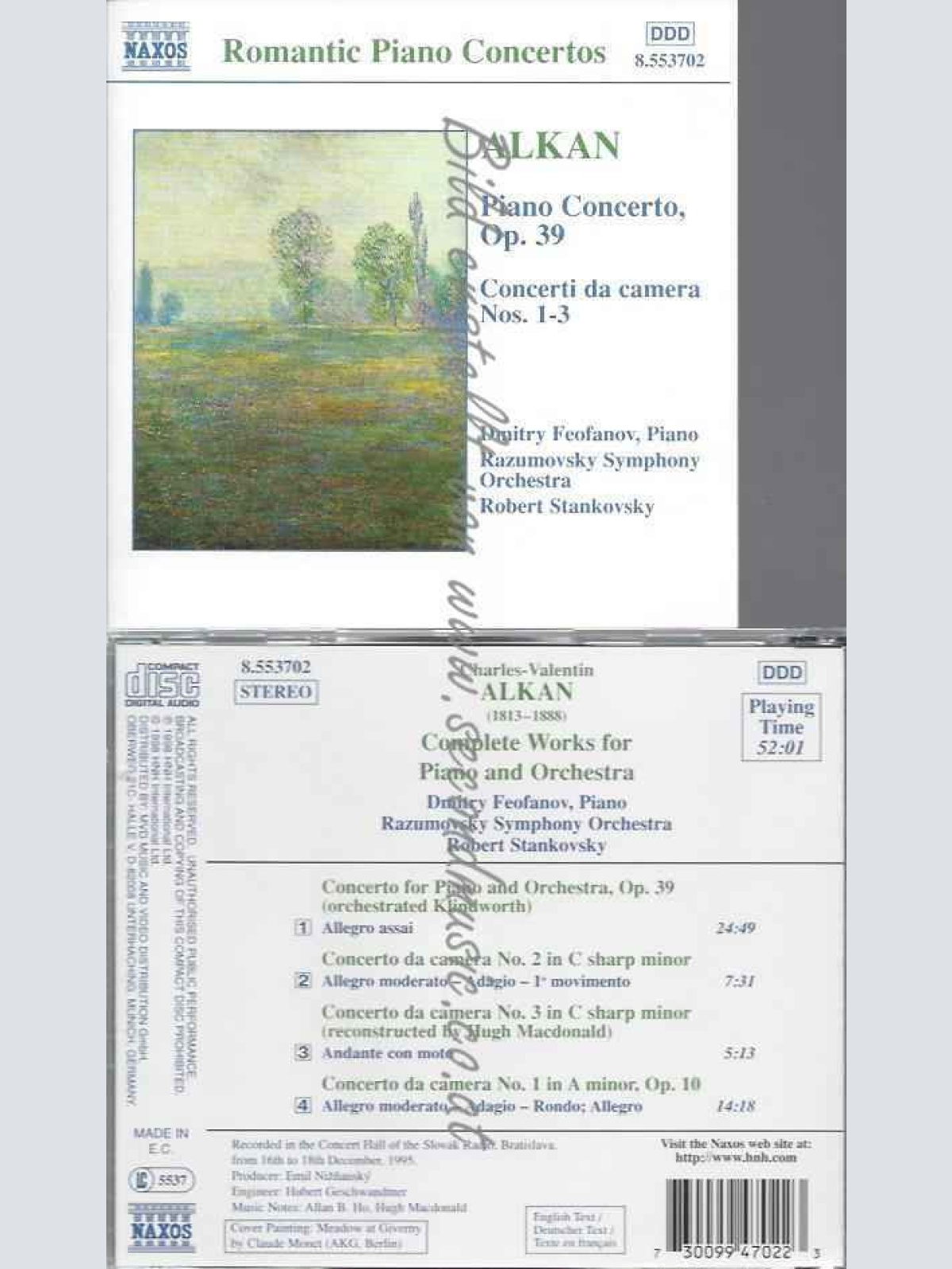 CD--FEOFANOV/ ALKAN: PIANO CONCERTO, CONCERTI DA CAMERA NO 1-3