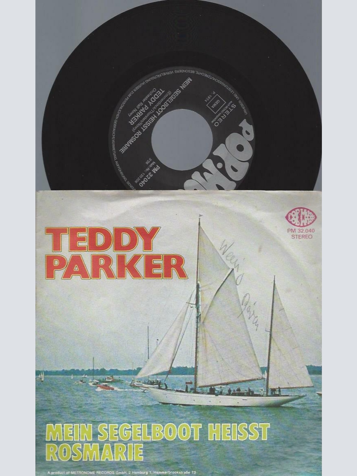 7"  Teddy Parker – Mein Segelboot Heisst Rosmarie