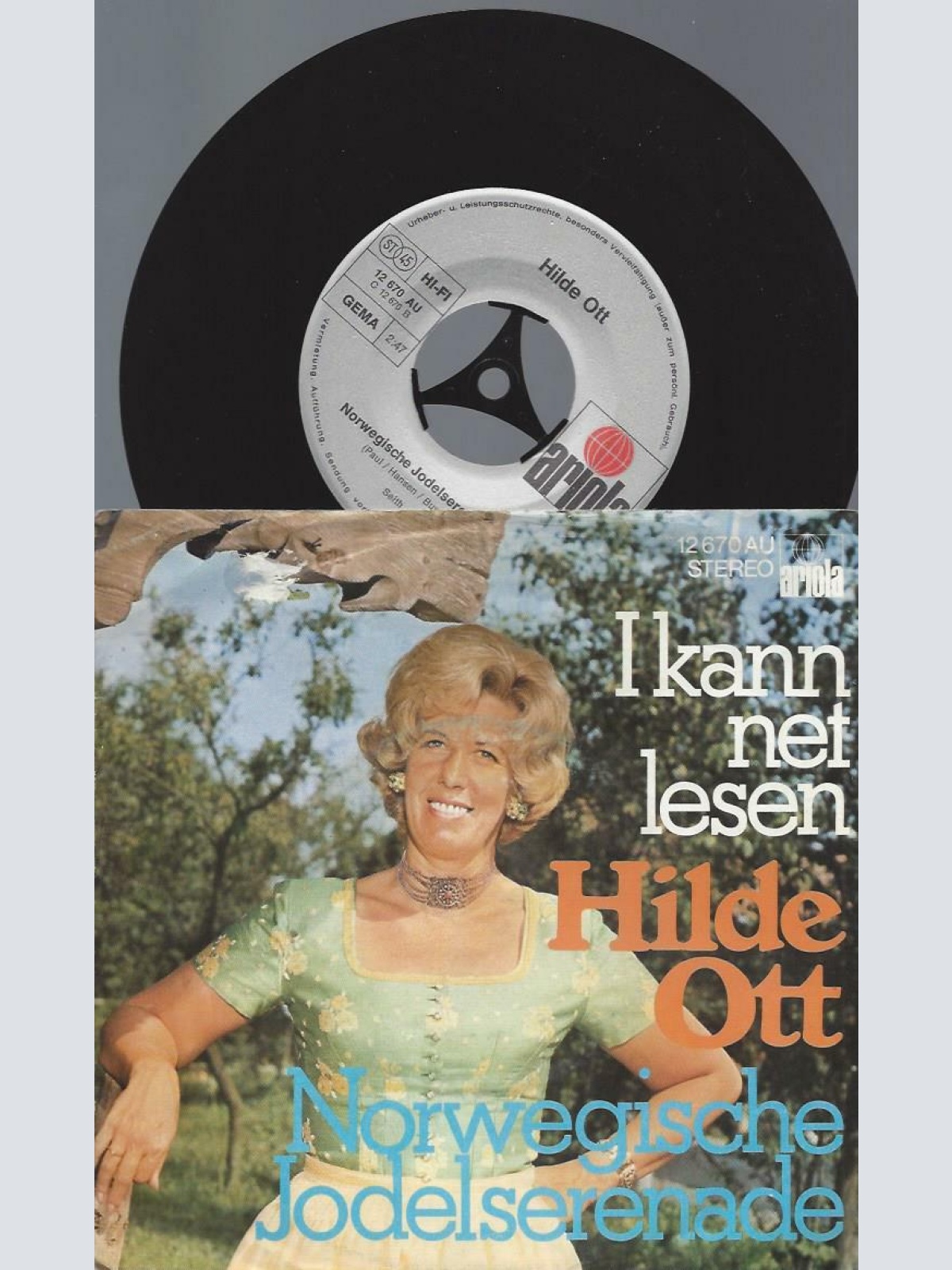 7"   Hilde Ott – I Kann Net Lesen
