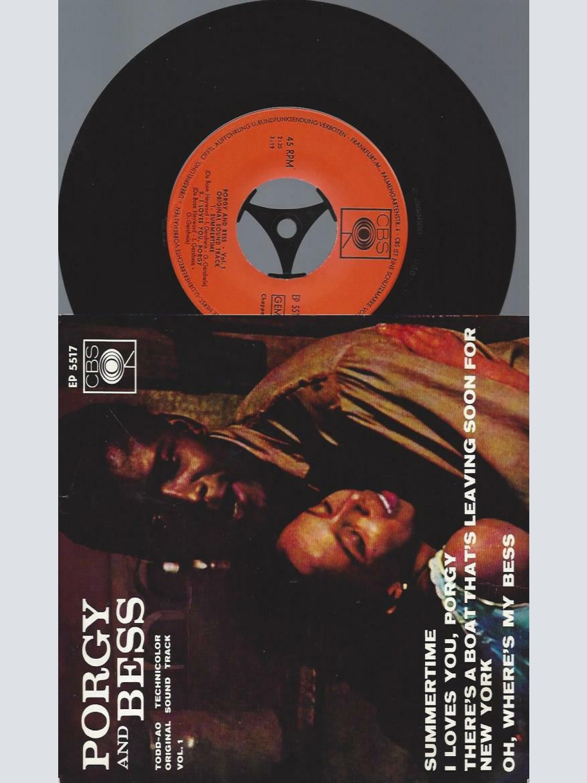 7"   George Gershwin  Porgy And Bess Vol. 1