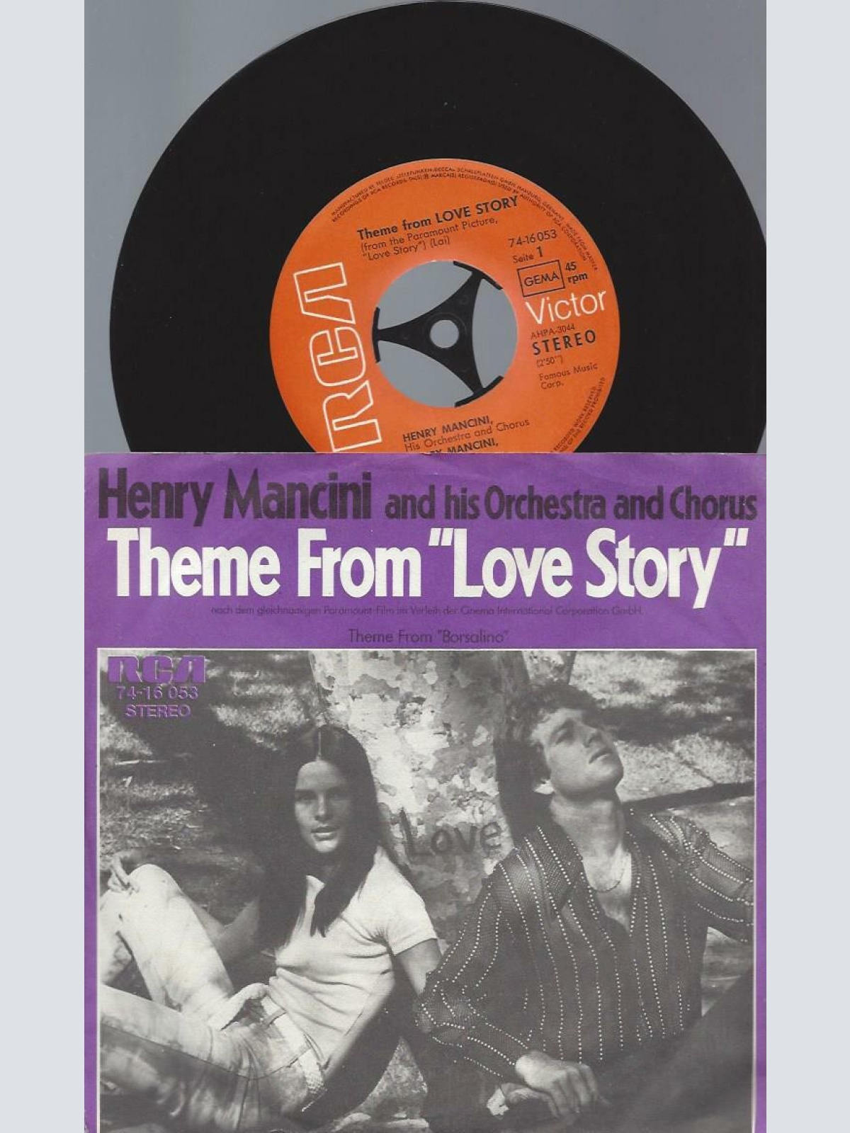 7"   Henry Mancini And His Orchestra And Chorus  Theme From "Love Story