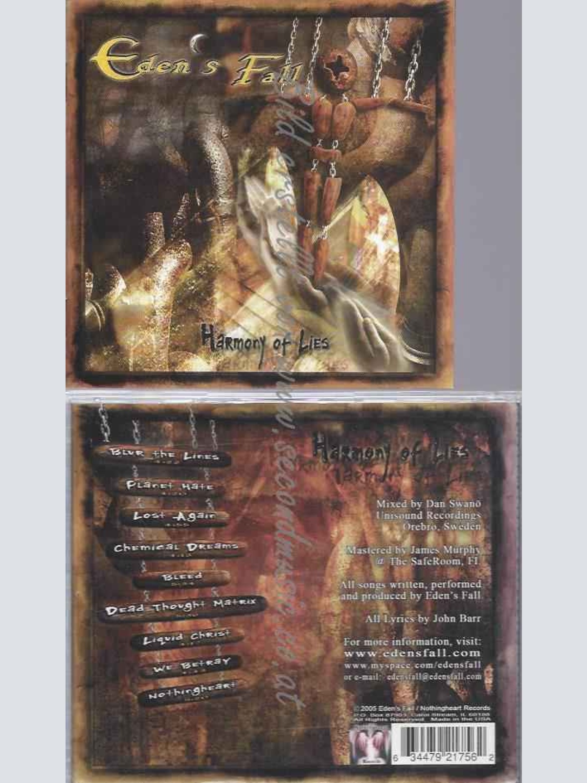 CD--EDEN'S FALL | --HARMONY OF LIES