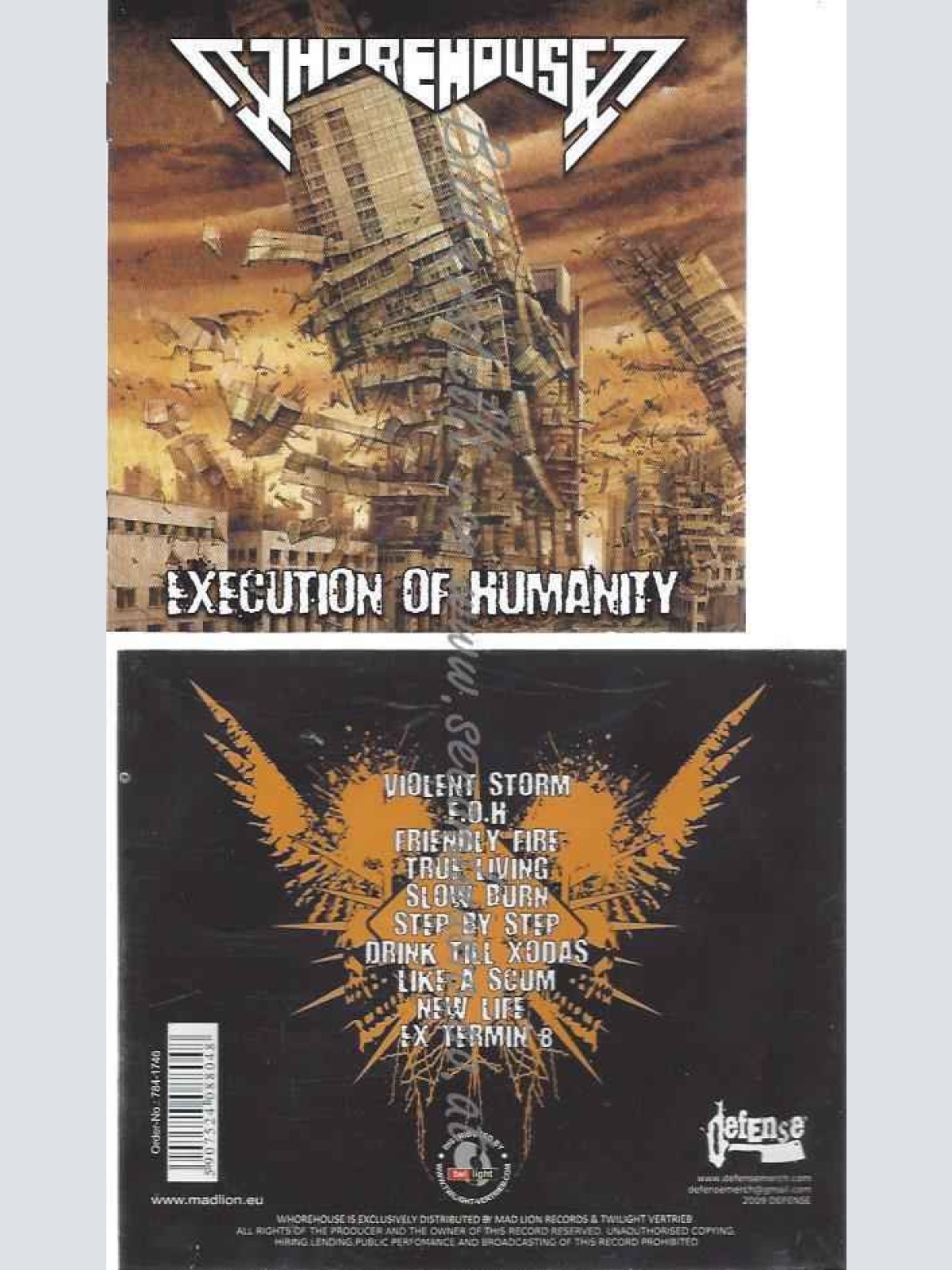 CD--WHOREHOUSE--EXECUTION OF HUMANITY