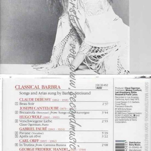 CD--BARBRA STREISAND | --CLASSICAL BARBRA
