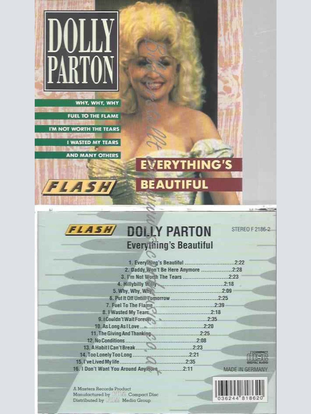 CD--DOLLY PARTON--EVERYTHING'S BEAUTIFUL ( HITS, #F)