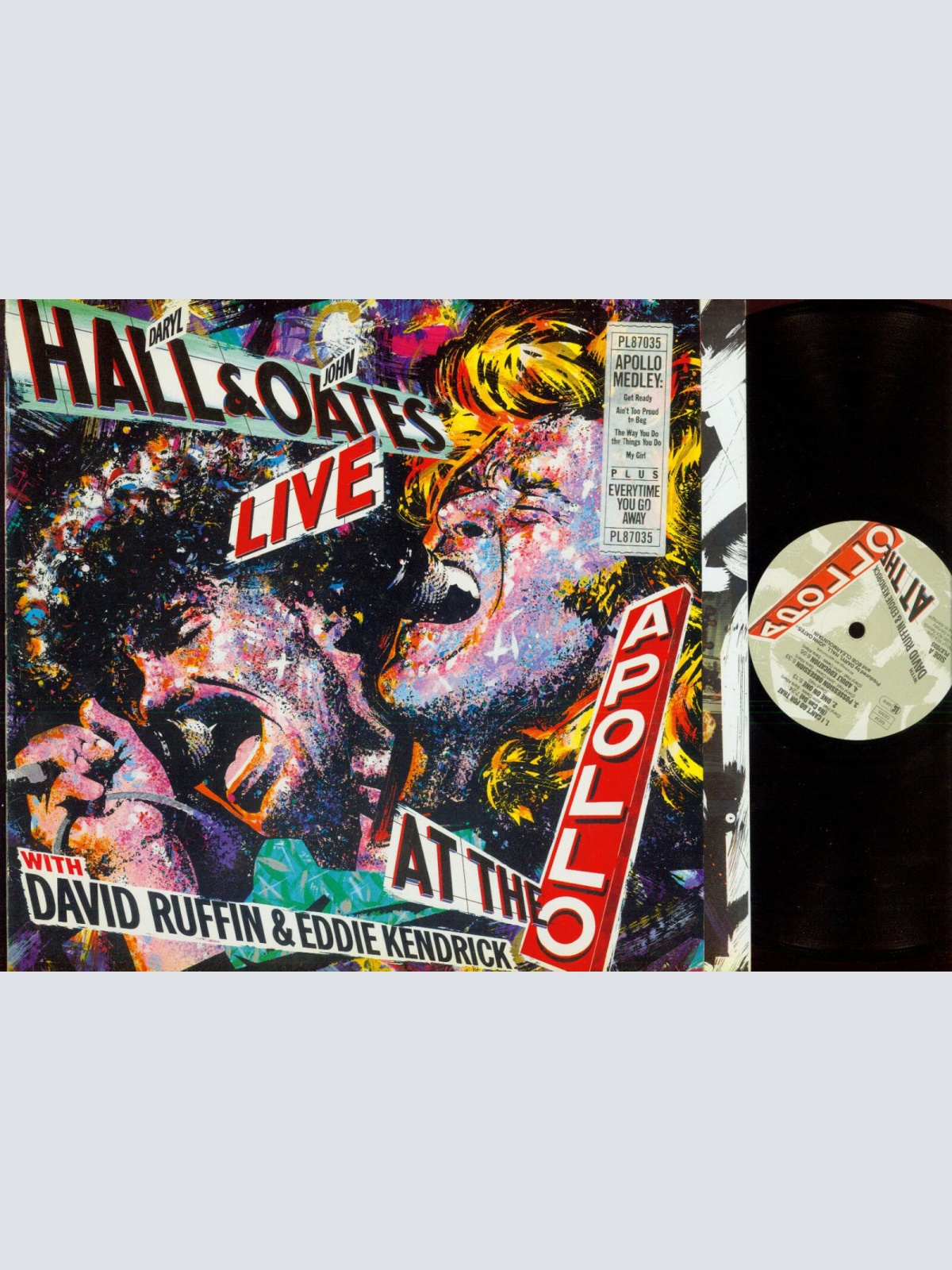 LP--Daryl Hall & John Oates   Live At The Apollo // OIS
