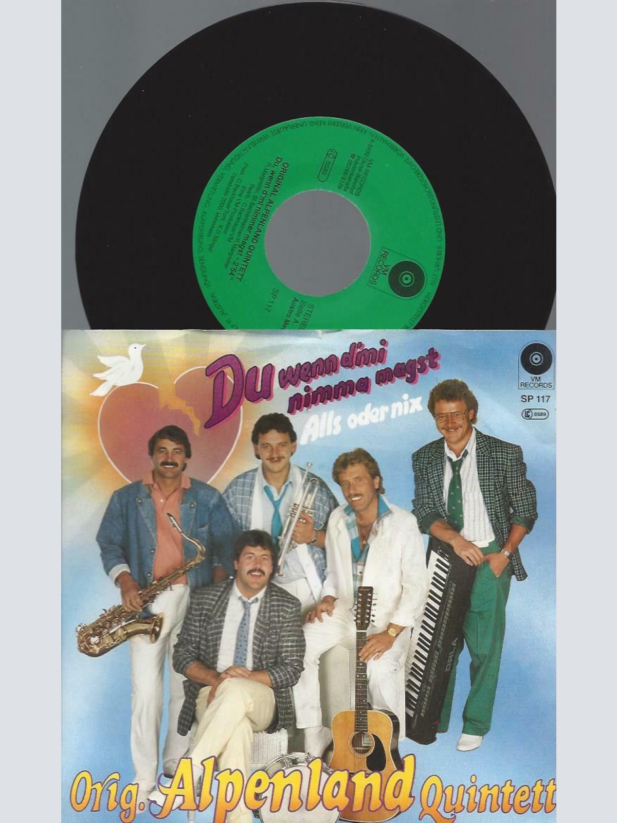 7"  Orig. Alpenland Quintett – Du, Wenn D'Mi Nimmer Magst // NM