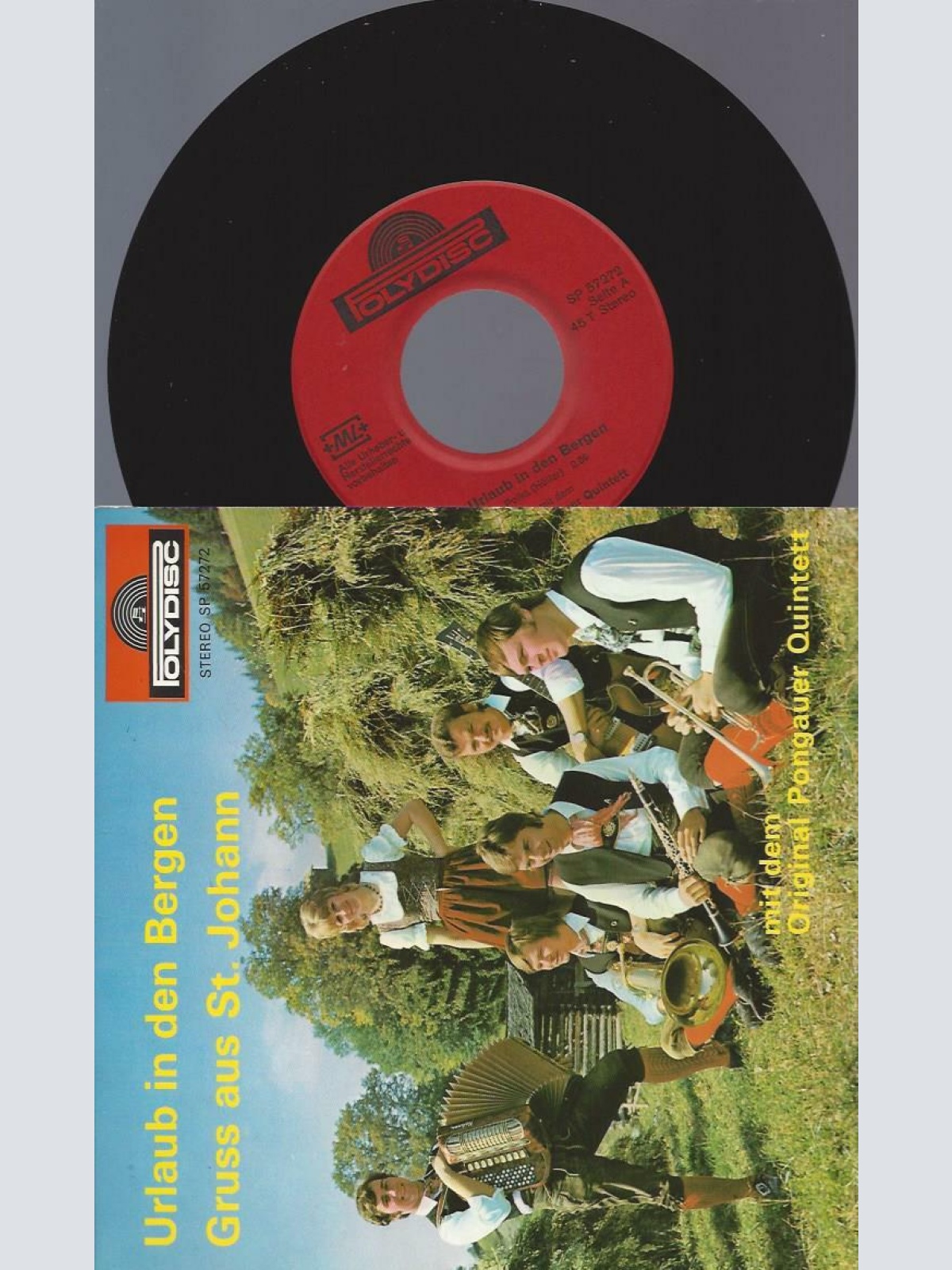 7" Orig. Pongauer Quintett  //  Urlaub in den Bergen   /NM