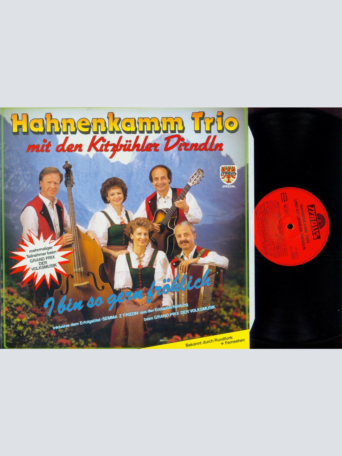 LP--Hahnenkamm Trio  // I bin so gern fröhlich // NM