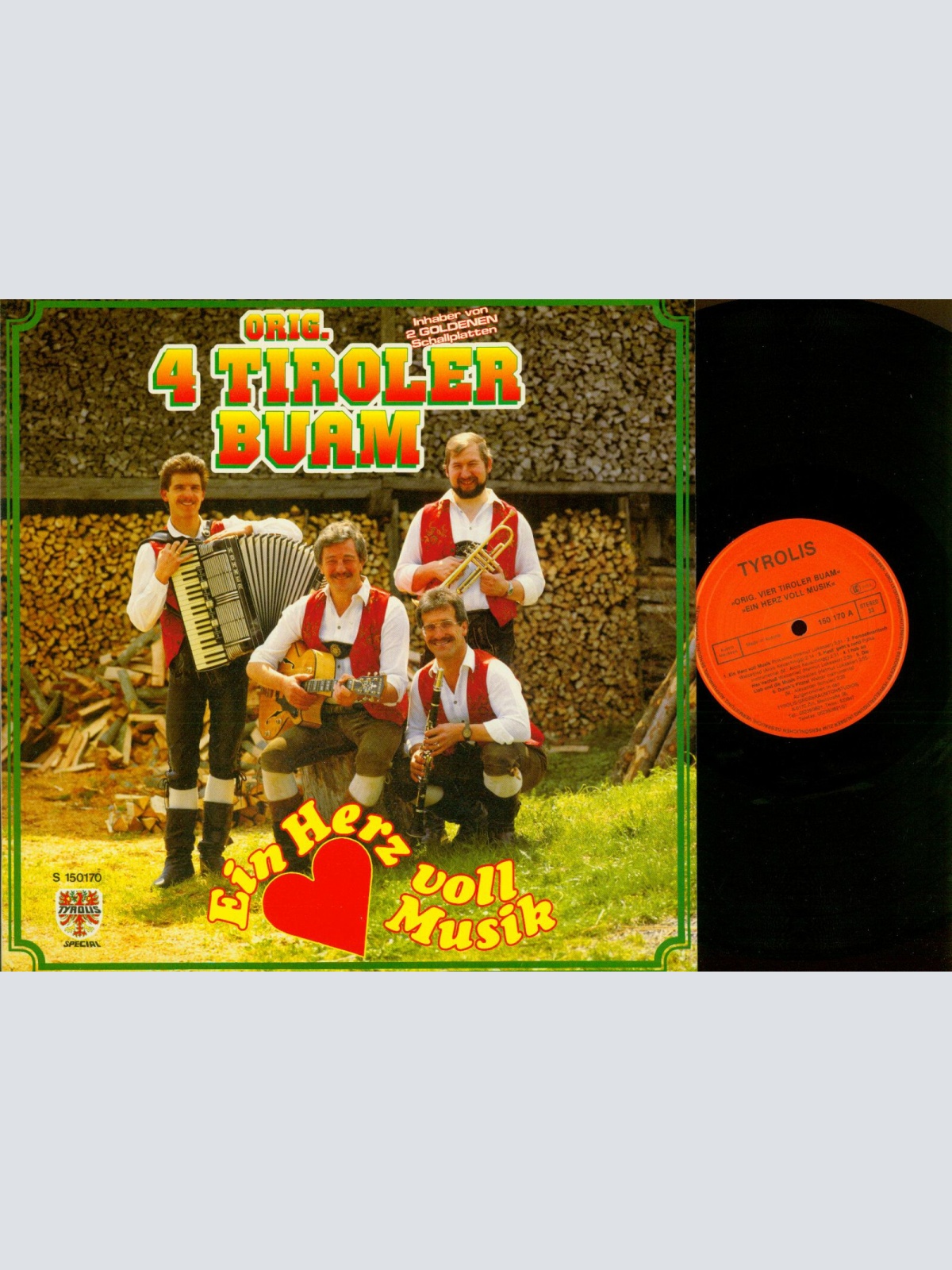 LP--Orig. 4 Tiroler Buam  // Ein Herz voll Musik  // M // NM