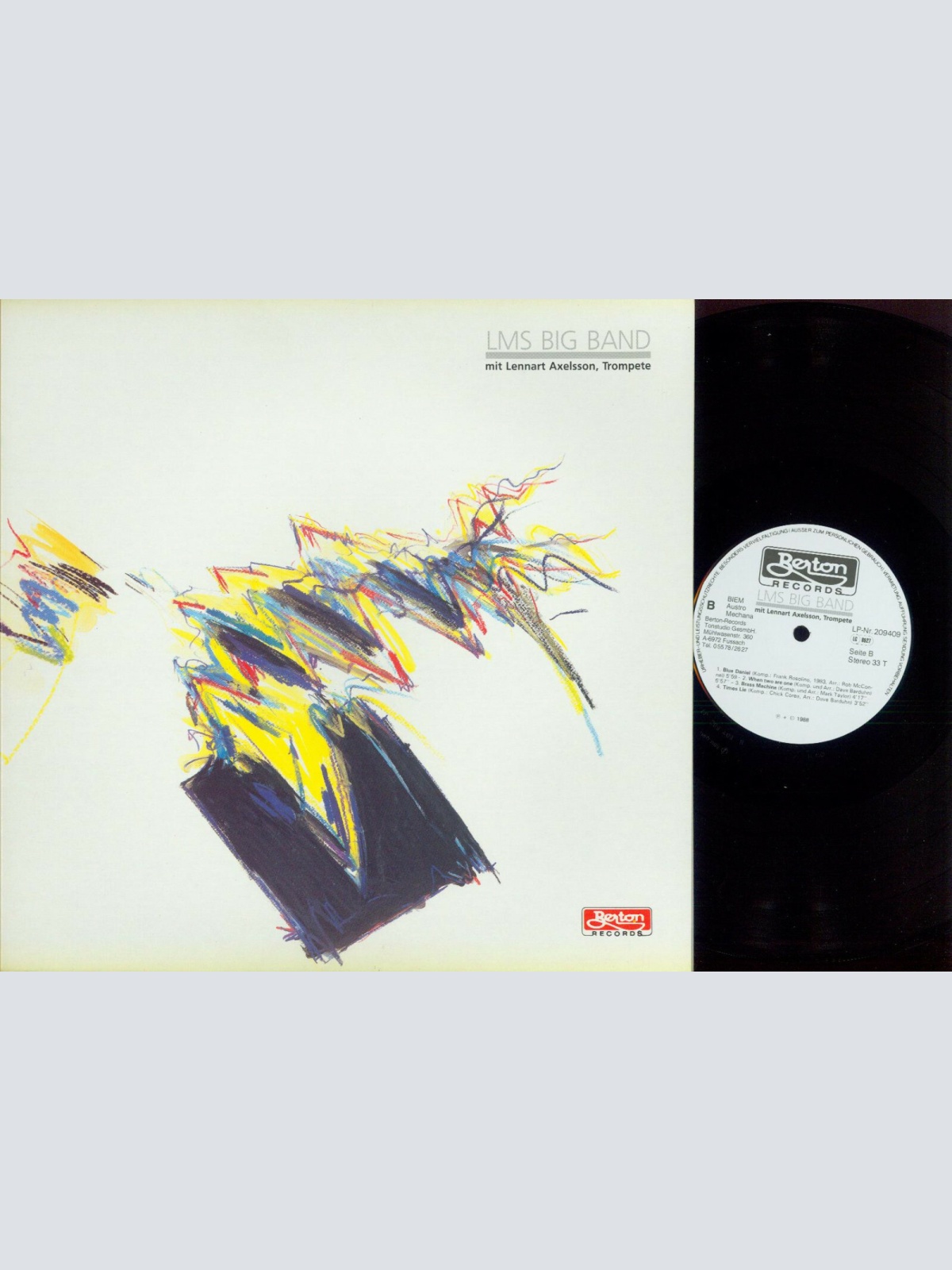 LP--LMS Big Band  //  Lennart Axelsson Trompets     // M/ NM