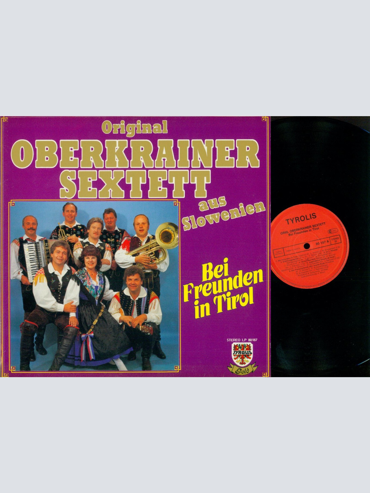 LP--Original Oberkrainer Sextett //  Bei Freunden in Tirol   // M / NM