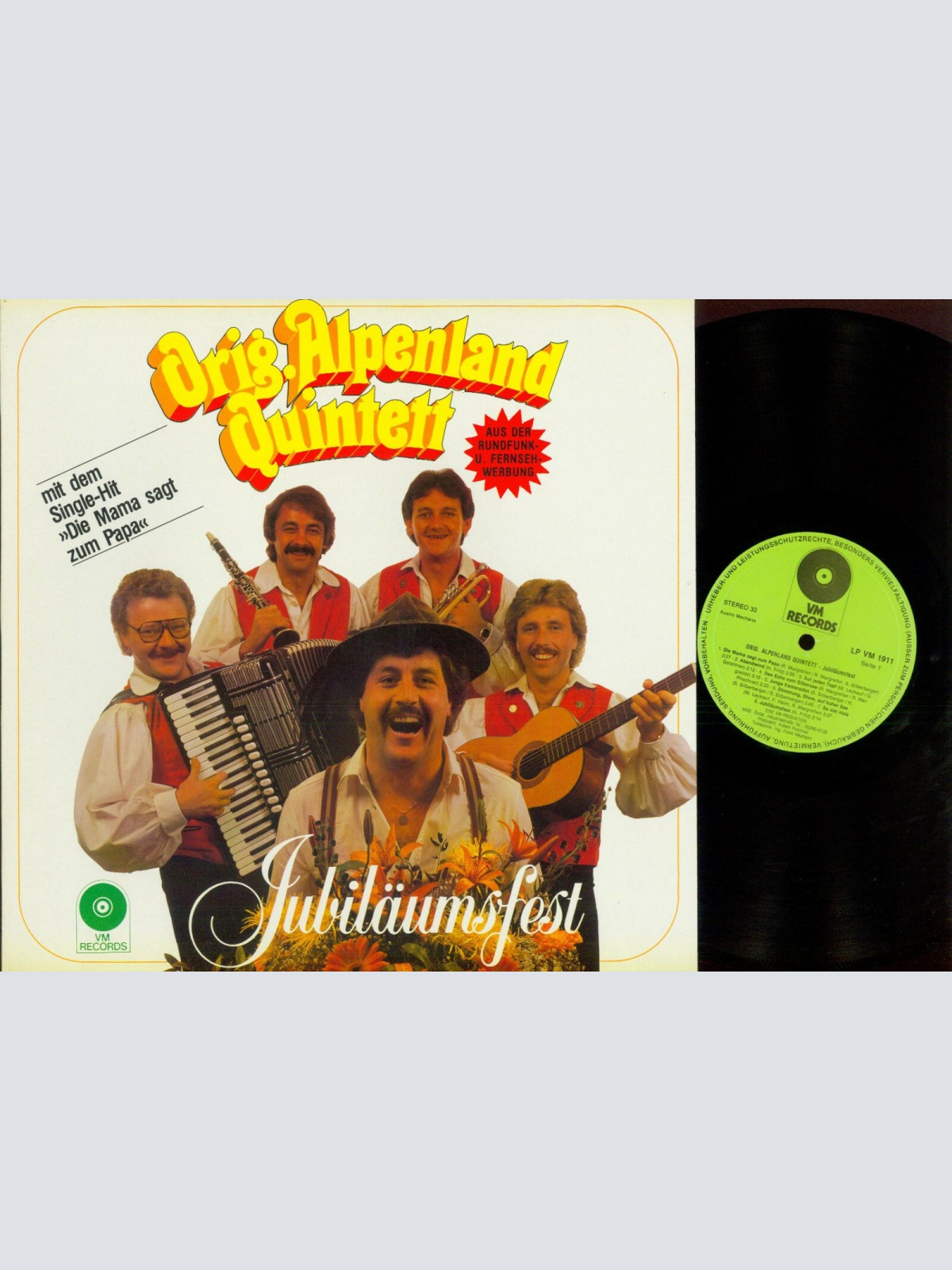 LP--Orig. Alpenland Quintett – Jubiläumsfest