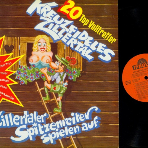 LP--  Kreuzfideles Zillertal --Zillertaler spitzenreiter spielen auf   / NM