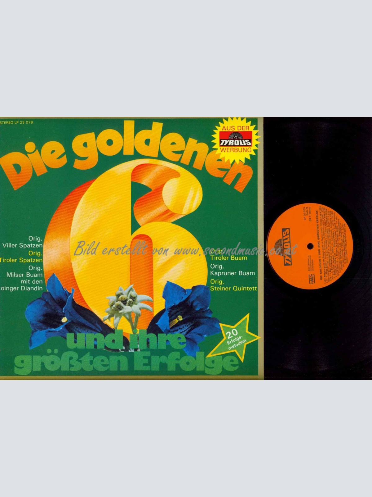 LP--Die Goldenen 6 Und Ihre Größten Erfolge- Milser -Kapruner Buam -Steine //NM