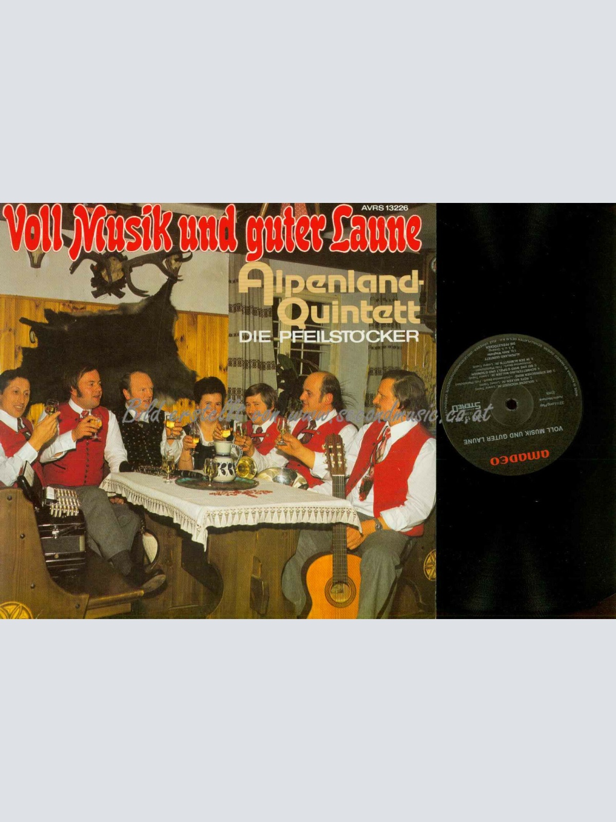 LP- Alpenland Quintett, Die Pfeilstöcker – Voll Musik Und Guter Laune // NM