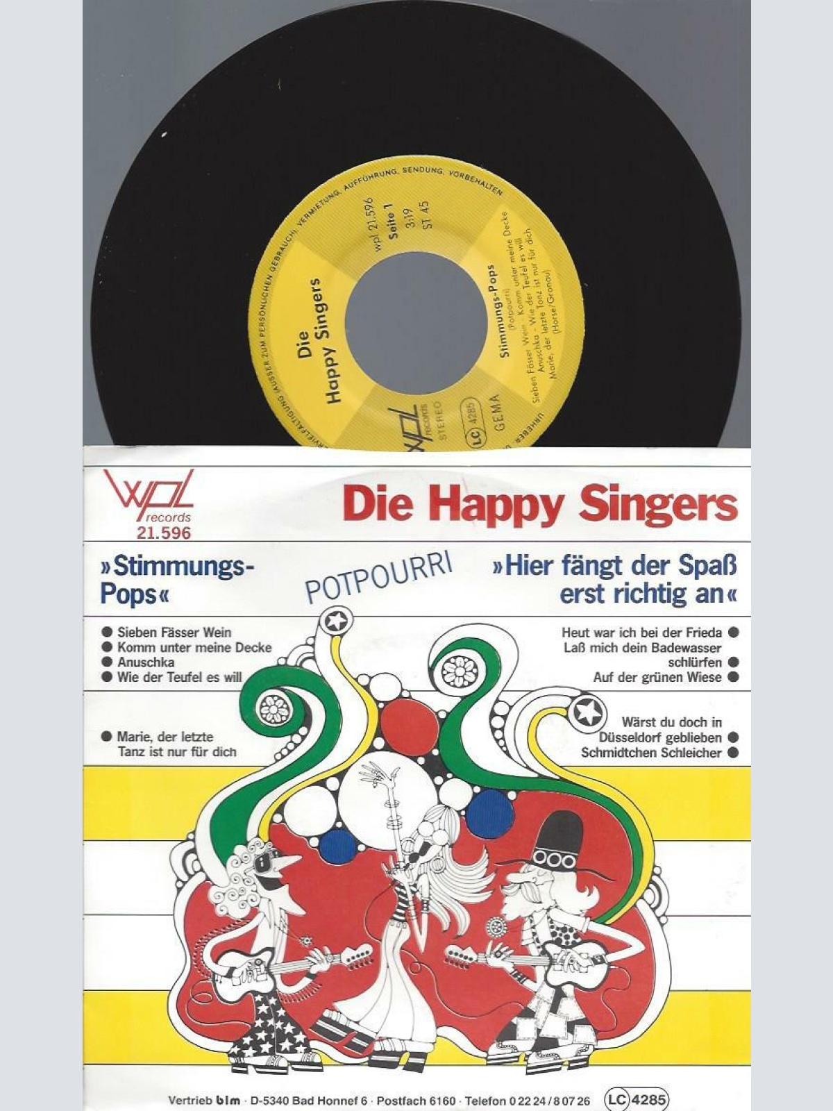 7" Die Happy Singers – Stimmungs-Pops