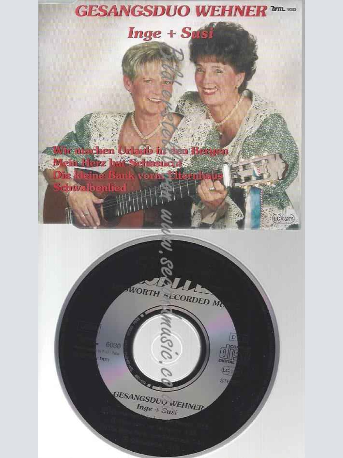 CD--GESANGSDUO WEHNER INGE  -WIR MACHEN URLAUB IN DEN BERGEN