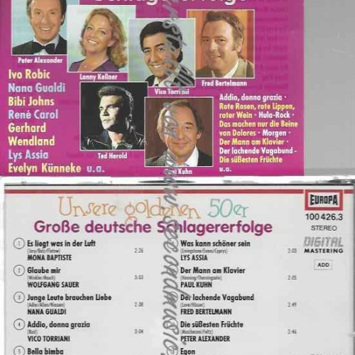 CD--SAMPLER--UNSERE GOLDENEN 50ER GROßE DEUTSCHE SCHLAGERERFOLGE