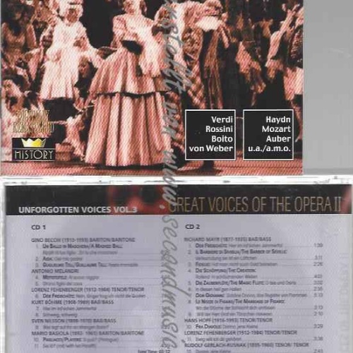 CD--GREAT VOICES OF THE OPERA II: Unforgotten Voices Vol. 3