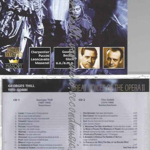 CD--GEORGES THILL UND TITO GOBBI--GREAT VOICES OF THE OPERA II
