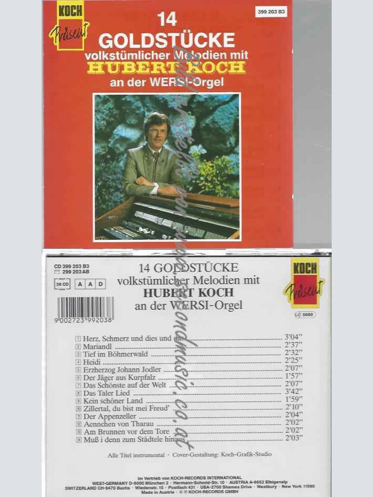 CD-- 14 Goldstücke volkstumlicher Melodien mit -- Hubert Koch