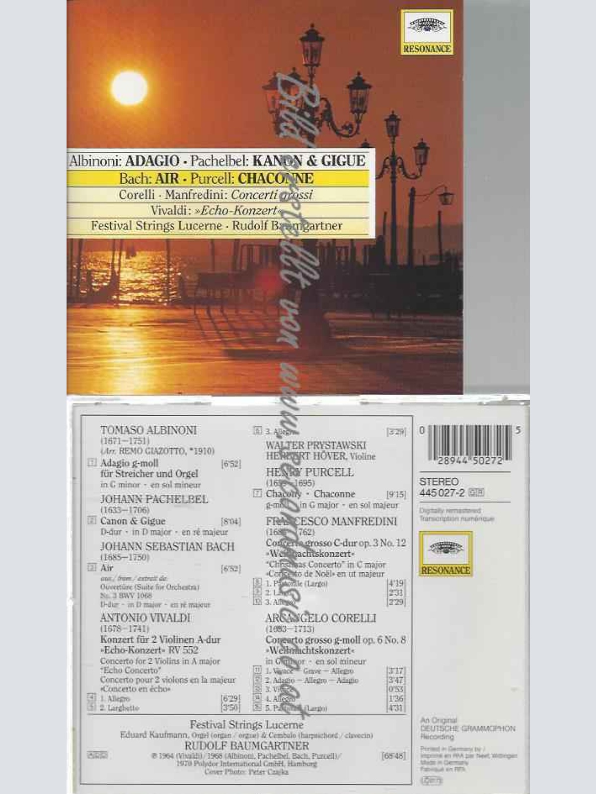 CD--BAUMGARTNER,RUDOLF, FSL, ET AL. | --RESONANCE - BAROCKMUSIK